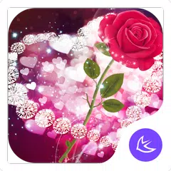 Shine Red Heart Rose Love--APU APK download