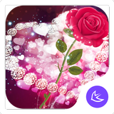 Shine Red Heart Rose Love--APU icône