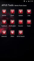 Red-APUS Launcher theme ảnh chụp màn hình 2