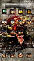 Evil Bloody Dinosaur- APUS Launcher theme تصوير الشاشة 1