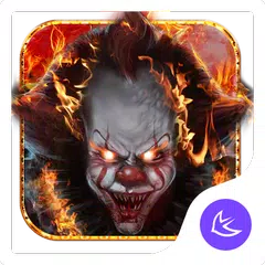 Evil Flame Scary Clown Theme & HD wallpapers APK download