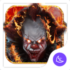 Evil Flame Scary Clown Theme & HD wallpapers biểu tượng