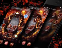 Evil Flame Scary Clown Theme & HD wallpapers Affiche