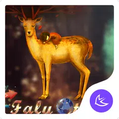 Скачать Cute deer fairy tale - APUS Launcher theme APK