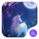 Fantasy Forest Unicorn Moonlight Theme APK