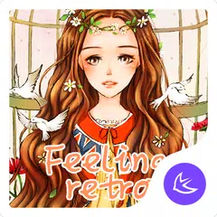 download Ragazza triste elegante tema--APUS Launcher APK