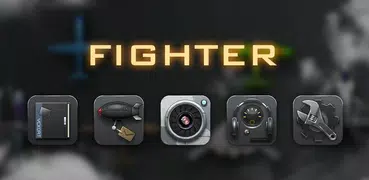 Cool black fighter-free theme