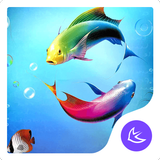 Cartoon  Lovely Fishes-APUS La-icoon