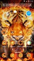 Flame Cool Tiger- APUS Launcher Free Theme скриншот 1