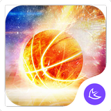 Flammende Blut-basketball-APUS Zeichen
