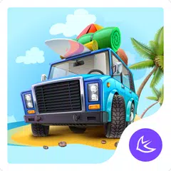 Скачать Funny Car Travel-APUS Launcher APK