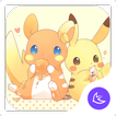 Yellow Kawaii Pikachu APUS theme & HD wallpapers