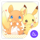 Amarillo Kawaii Pikachu APUS tema & HD wallpapers APK