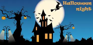 Scary Halloween pumpkin night free theme
