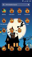 Scary Halloween pumpkin night free theme Ekran Görüntüsü 1