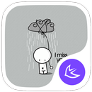 I MISS YOU theme for APUS APK