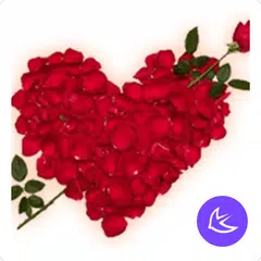 Red romantic love flower -APUS アプリダウンロード