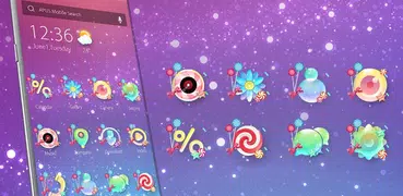 Lovely Colorful Candy Theme &H