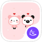Bonito Panda Bebê tema e papéis de parede HD ícone