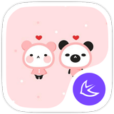 Cute Panda Baby theme & HD wallpapers أيقونة