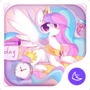 lovely rainbow unicorn-APUS Launcher theme APK