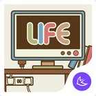 Cute Simple Life Theme for And 圖標