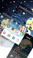 Merry Christmas Cute Snowman-A imagem de tela 1