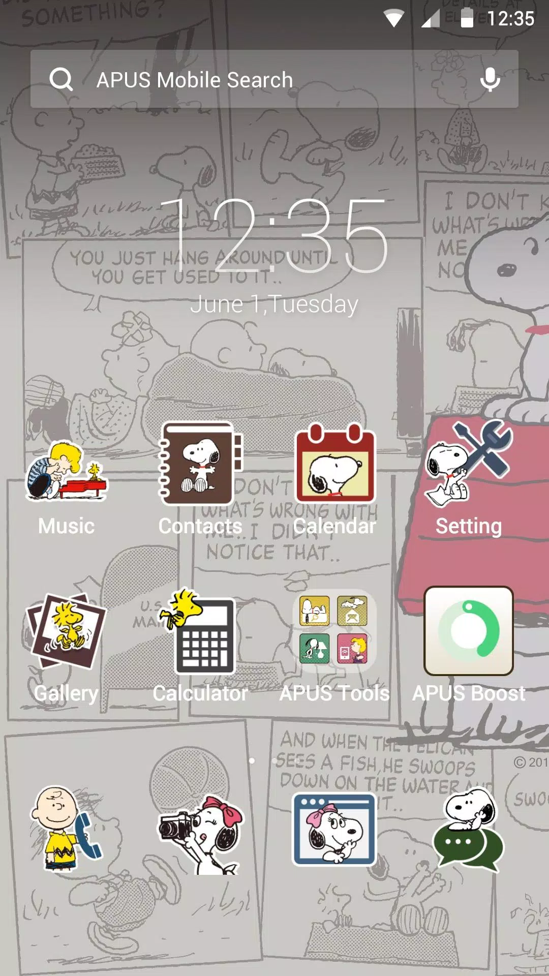 Android向けのスヌーピー For Apusテーマ Apkをダウンロードしましょう