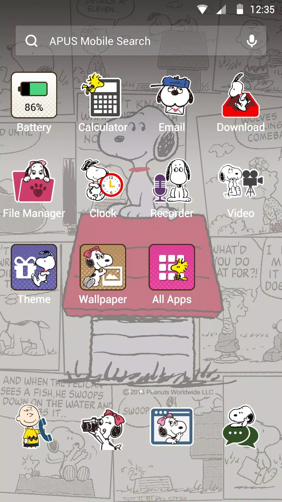 Android向けのスヌーピー For Apusテーマ Apkをダウンロードしましょう