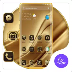 Golden Silk APUS Launcher Them APK download