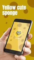 Cartoon yellow cute tiny sponge APUS fashion theme ポスター