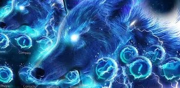 Starlight Galaxy Ice  Wolf-APUS Launcher theme