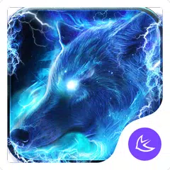 Starlight Galaxy Ice  Wolf-APUS Launcher theme APK 下載