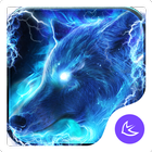 Starlight Galaxy Ice  Wolf-APUS Launcher theme ไอคอน