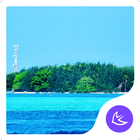 Summer sea cool round icon -AP আইকন