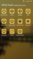 Yellow Sunset Simple-APUS Launcher stylish theme تصوير الشاشة 2