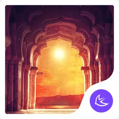 Warm Sunrise Yellow-APUS Launcher stylish theme APK download