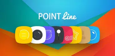 Bunte Punkt-Linie Design