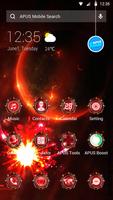 Cool red technology-APUS Launcher free theme постер
