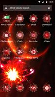 Cool red technology-APUS Launcher free theme تصوير الشاشة 1