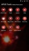 Cool red technology-APUS Launcher free theme imagem de tela 2