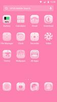 Pink Girl-APUS Launcher theme تصوير الشاشة 1