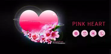 Pink Heart Love-APUS Launcher 