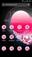 Pink Heart Love-APUS Launcher  Cartaz