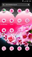 Pink Heart Love-APUS Launcher  скриншот 1