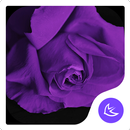 Purple noble flowers - APUS launcher theme APK