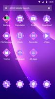 Purple-APUS Launcher theme Ekran Görüntüsü 1