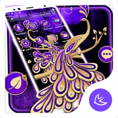 Purple Peacock APUS Launcher t Icon