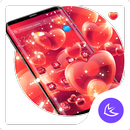 Red Love Heart APUS Launcher t APK