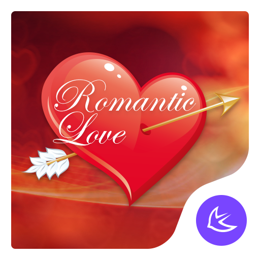 Red heart lovely-APUS Launcher